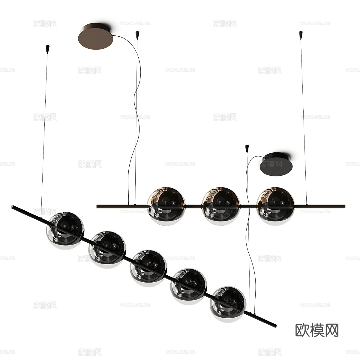 现代意式 Bontempi Sferatus 吊灯3d模型