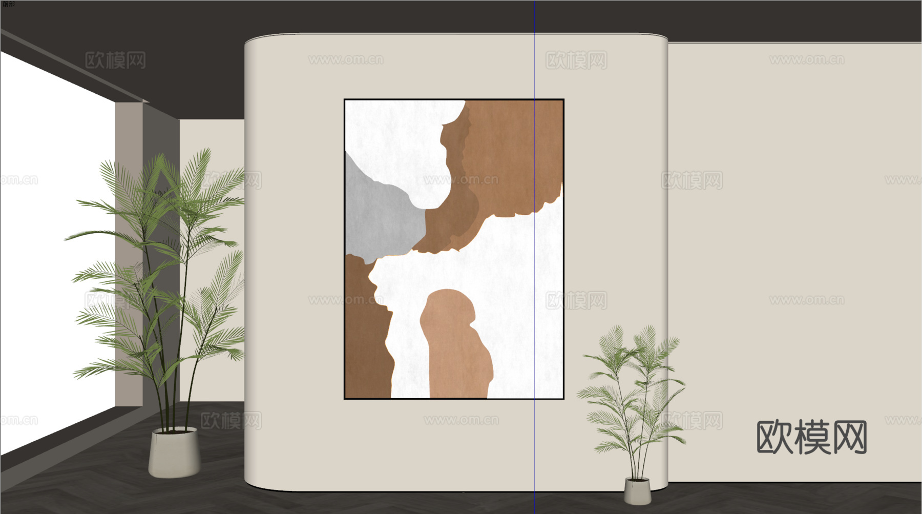 现代装饰画 装饰画 现代挂画 挂画 简约挂画su模型