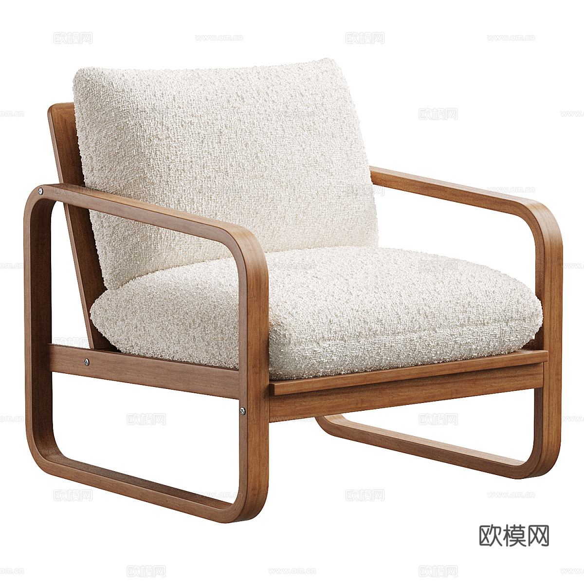 新中式 Sacaleta 实心椅子3d模型