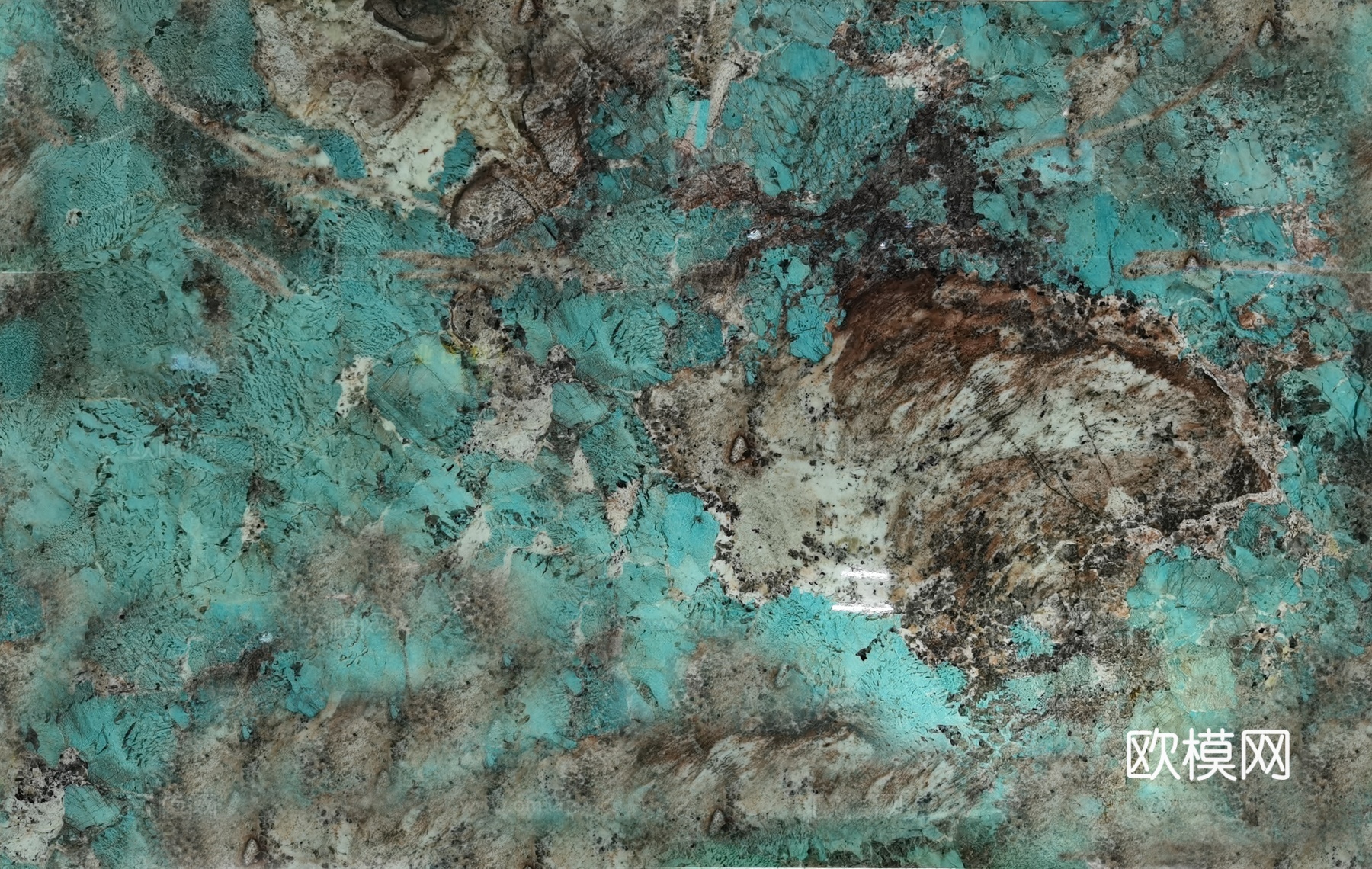 孔雀蓝奢石大理石