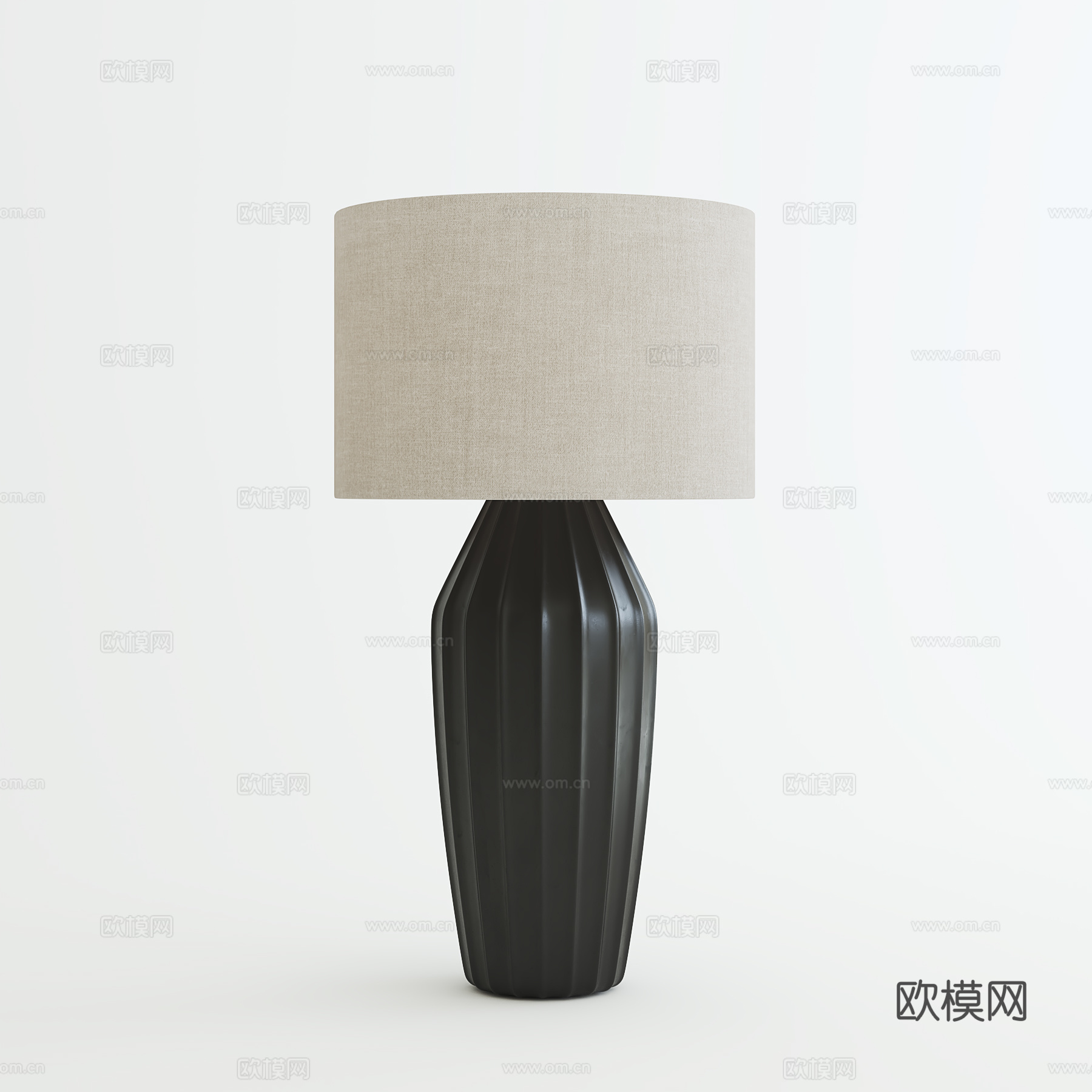 北欧复古台灯3d模型