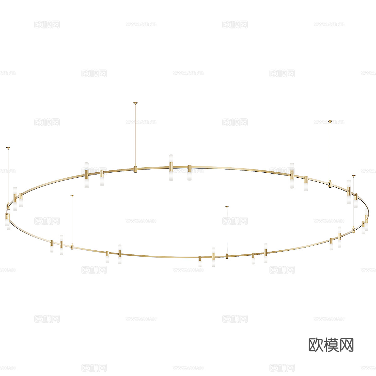 现代轻奢圆形装饰吊灯3d模型