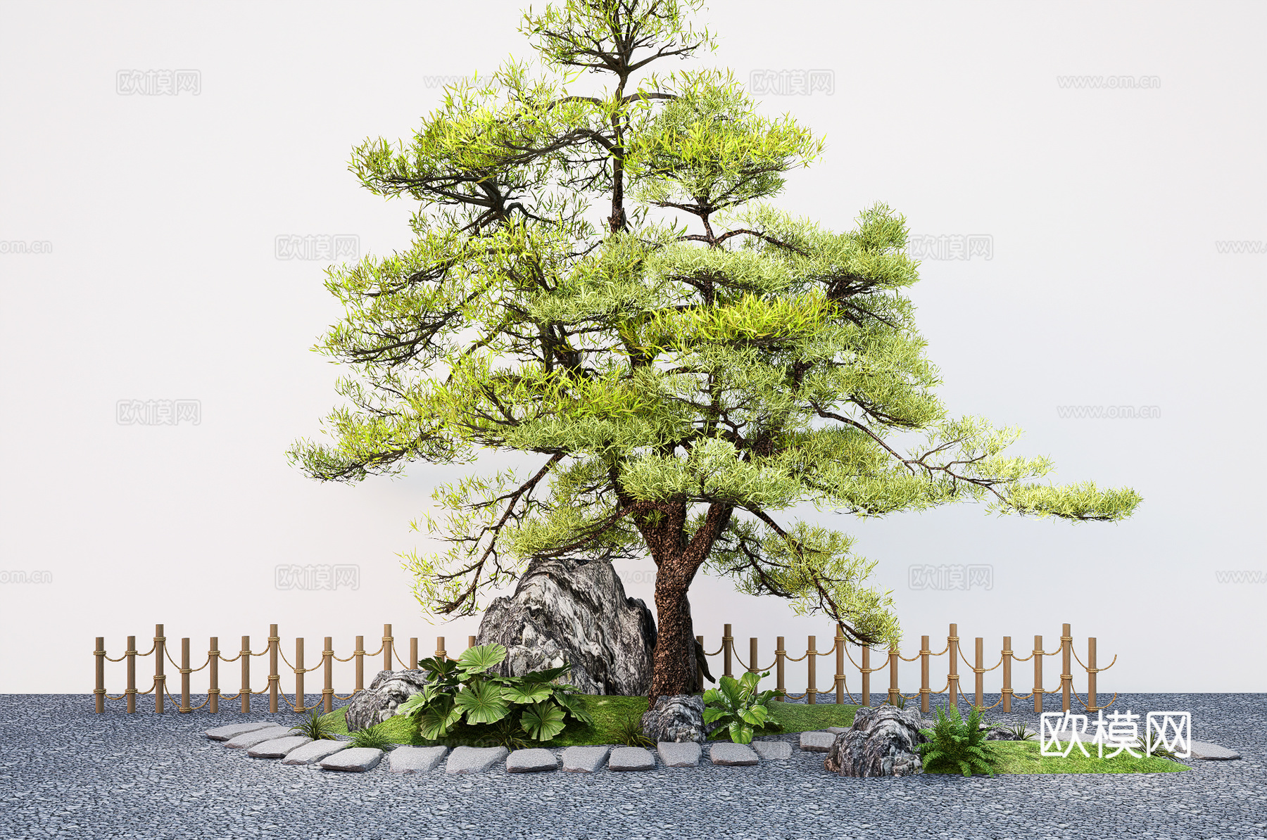 景观乔木 造型松树 景观树 庭院树su模型
