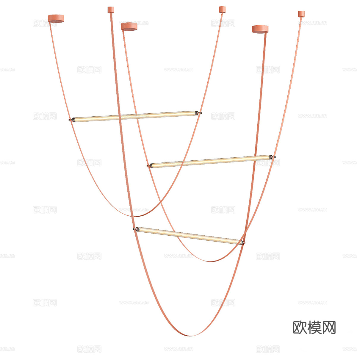 现代意式轻奢 Wireline 吊灯3d模型