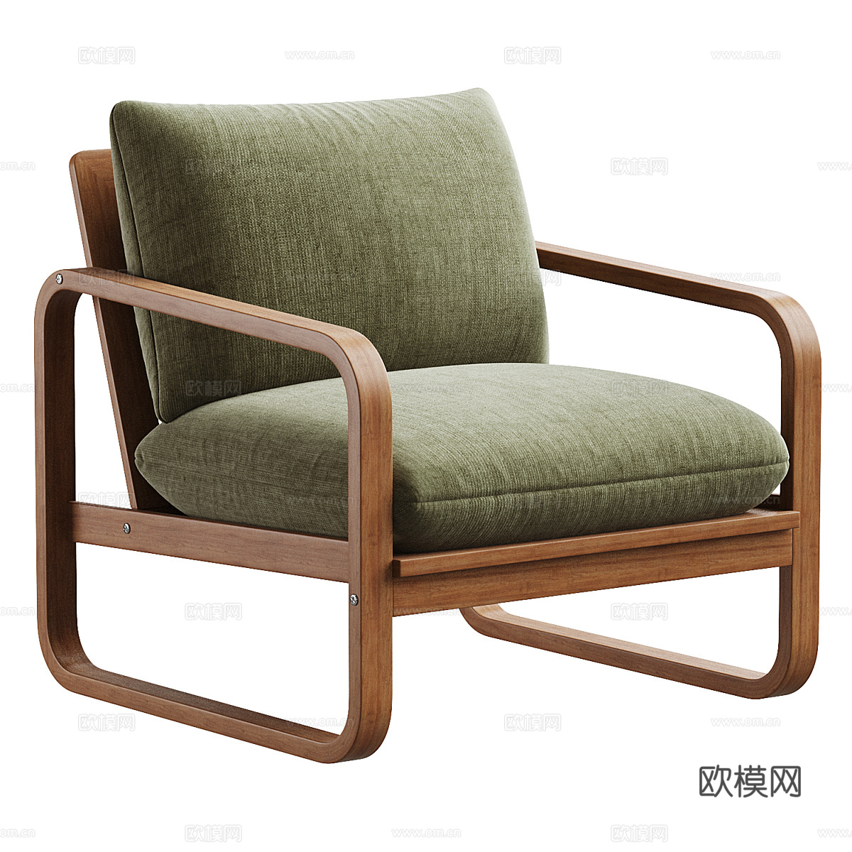 新中式 Sacaleta 实心椅子3d模型