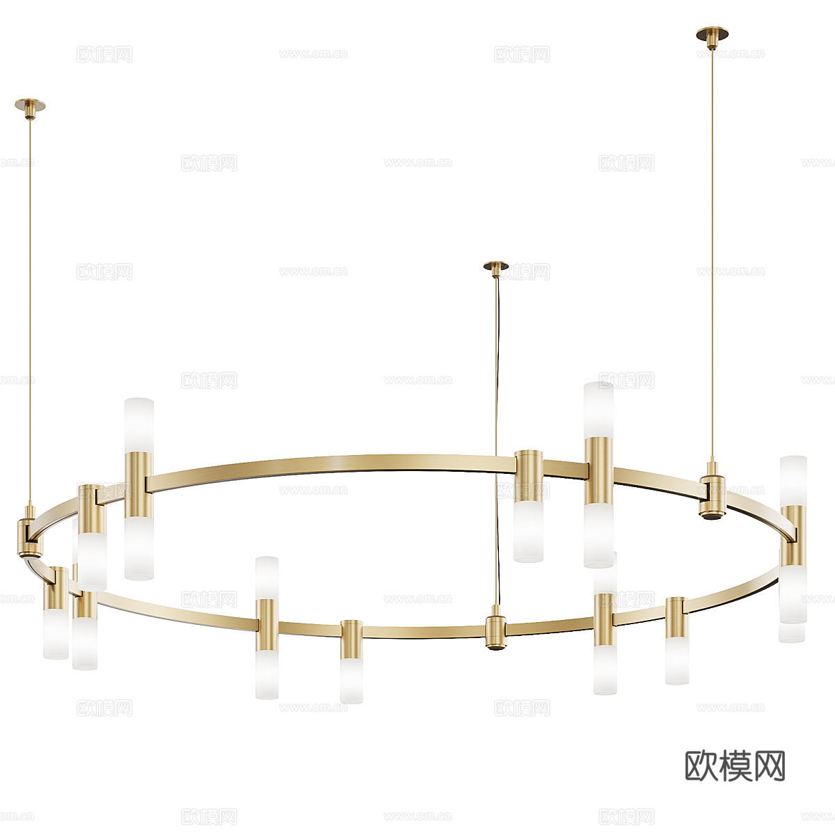 现代轻奢圆形装饰吊灯3d模型