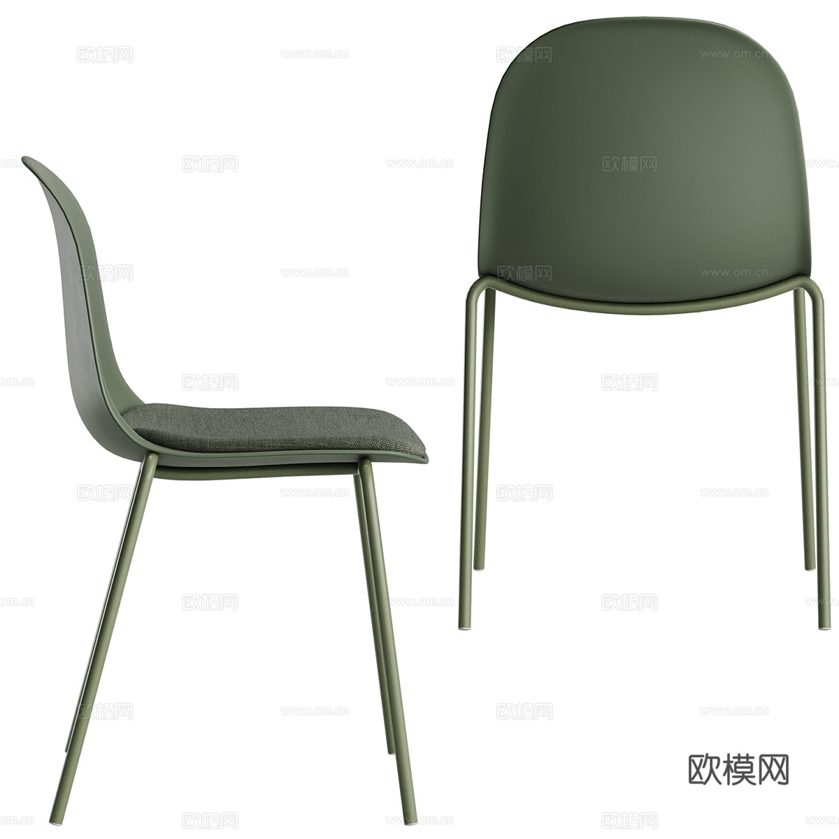 现代奶油风椅子3d模型