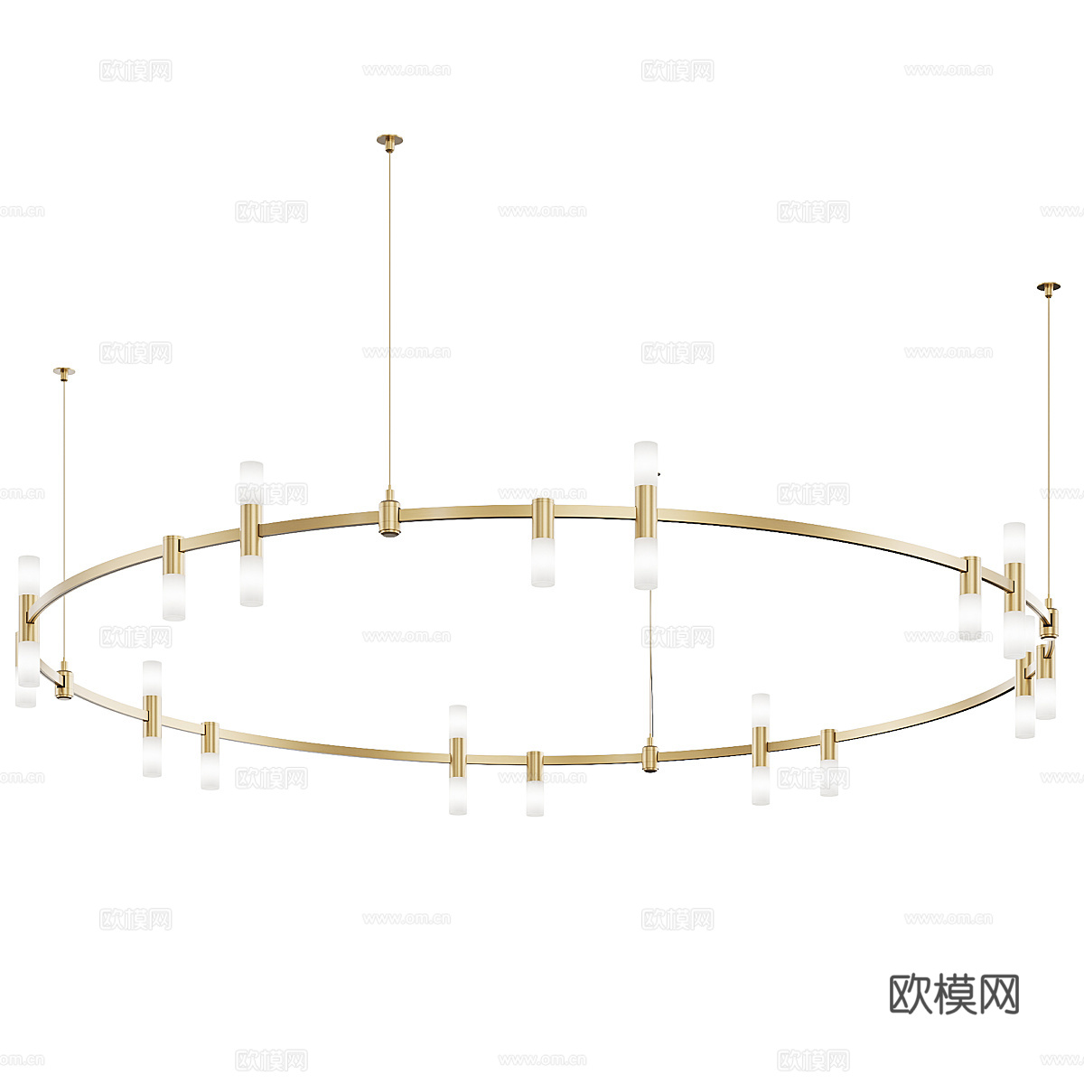 现代轻奢圆形装饰吊灯3d模型