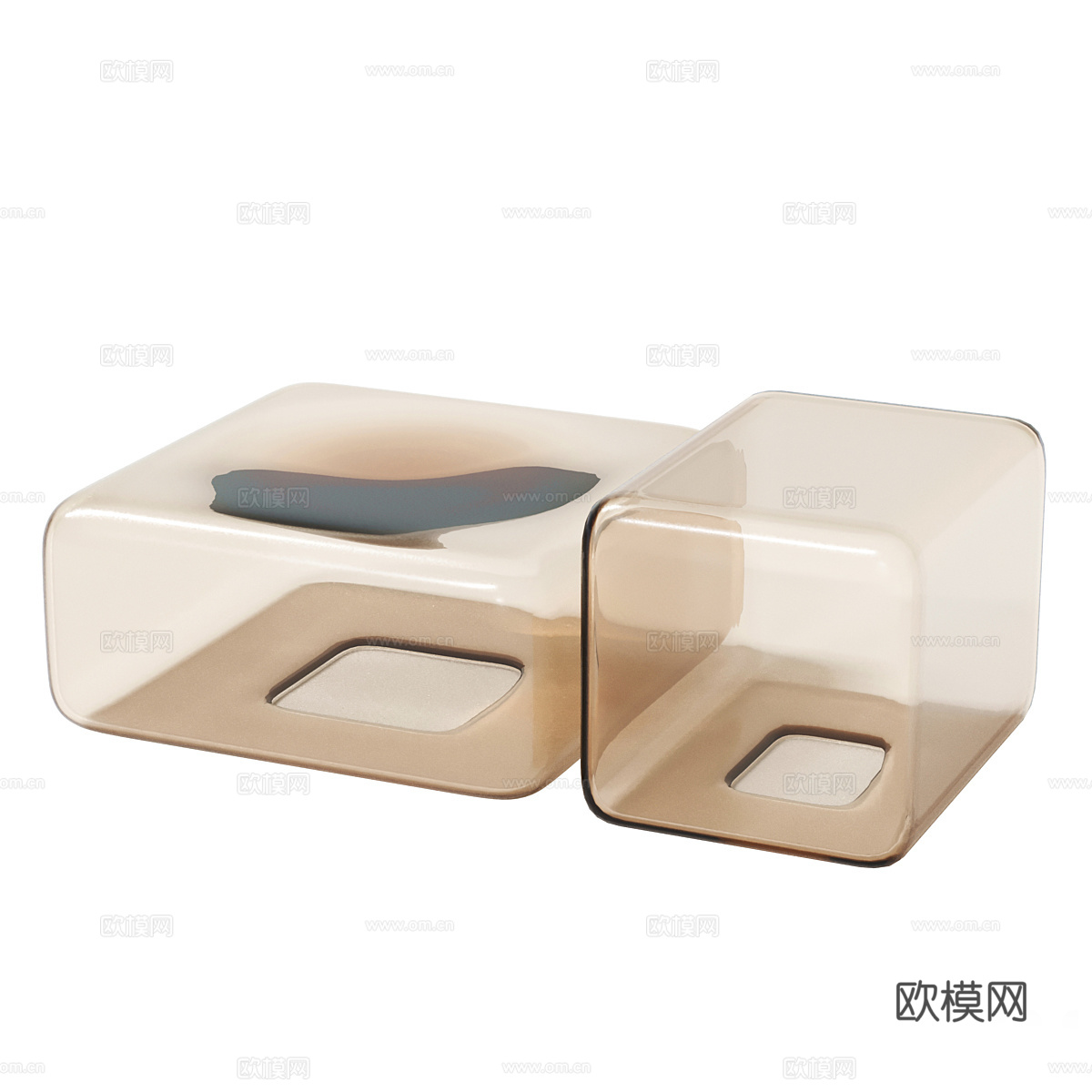 现代意式亚克力茶几3d模型