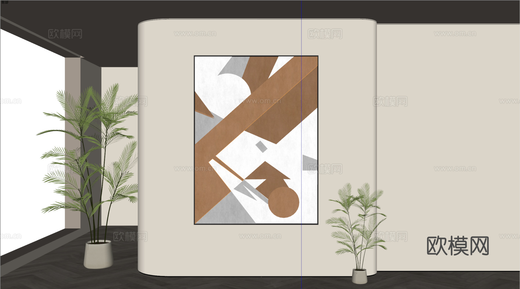 现代装饰画 装饰画 现代挂画 挂画 简约挂画su模型