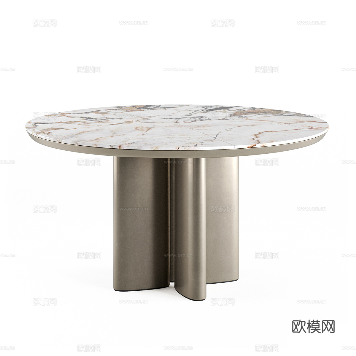 现代轻奢 Poliform Adrien 圆餐桌3d模型