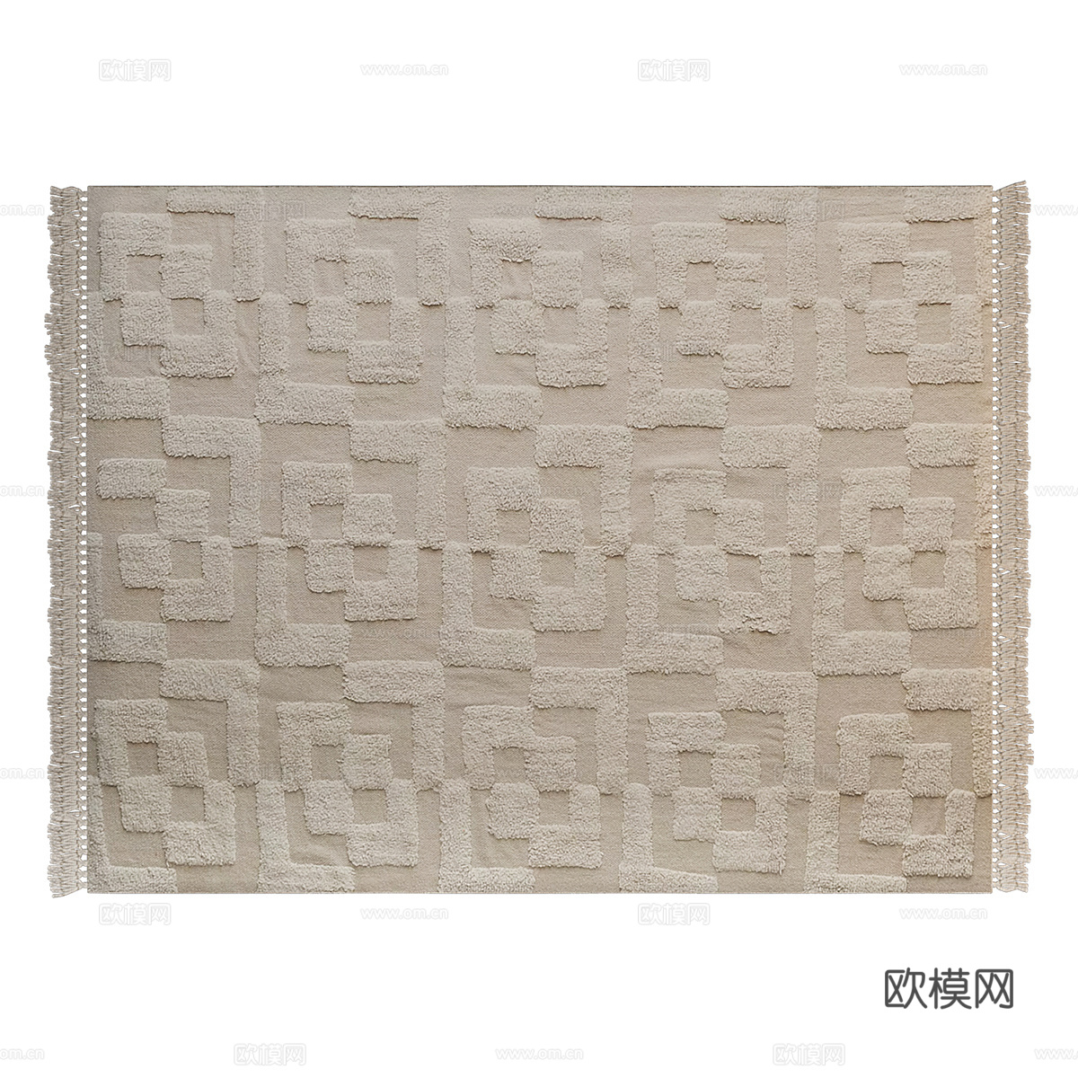 新中式 Evertt Hilo 簇绒地毯3d模型