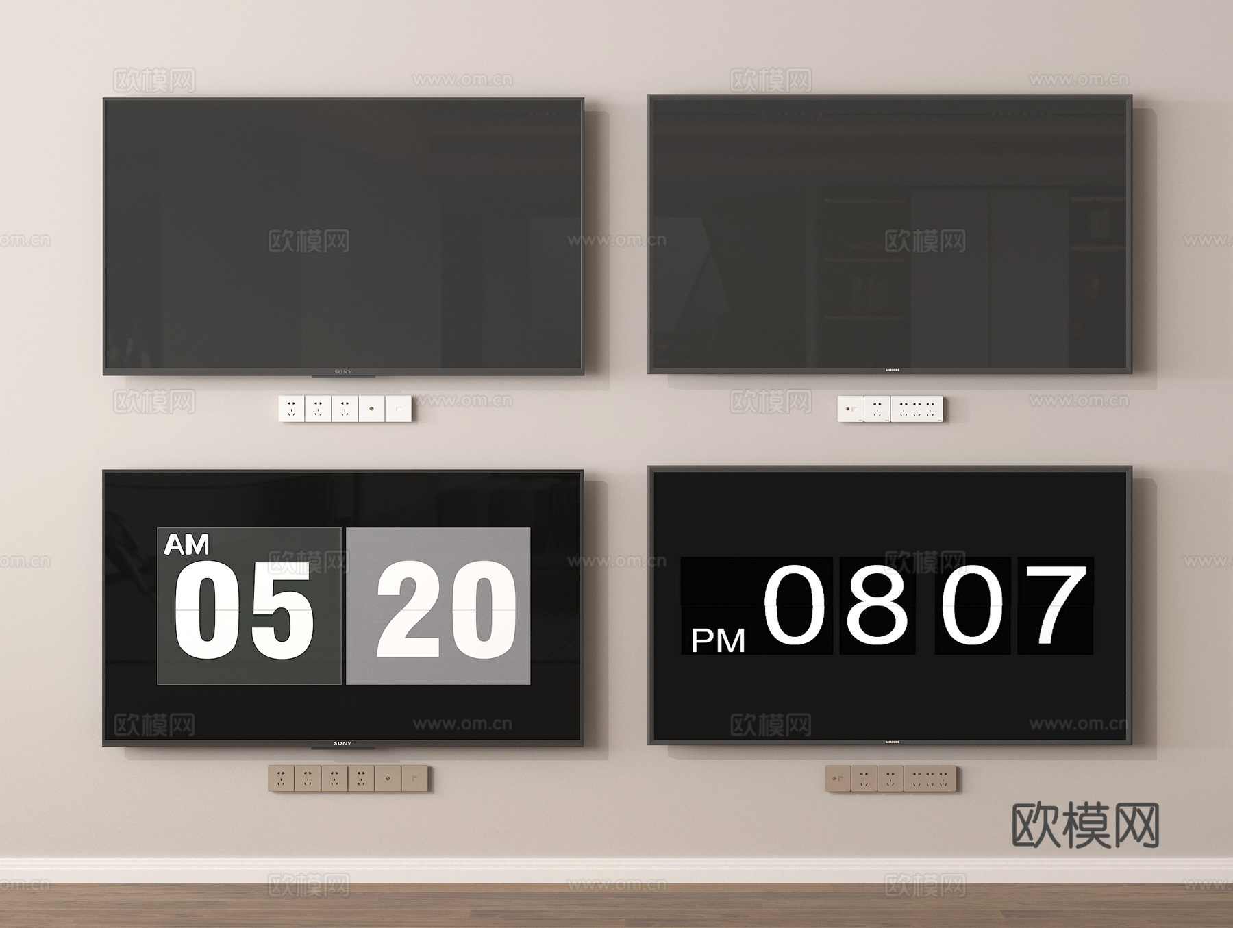 电视机 液晶电视su模型