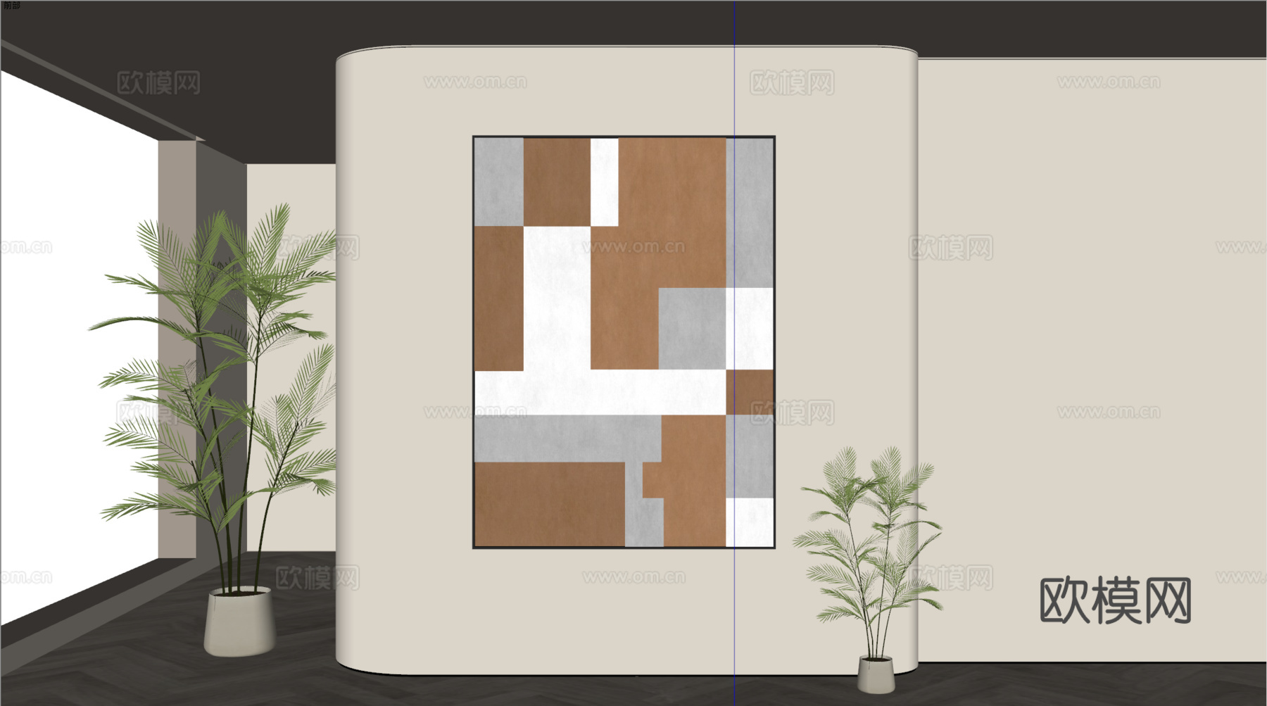 现代装饰画 装饰画 现代挂画 挂画 简约挂画su模型