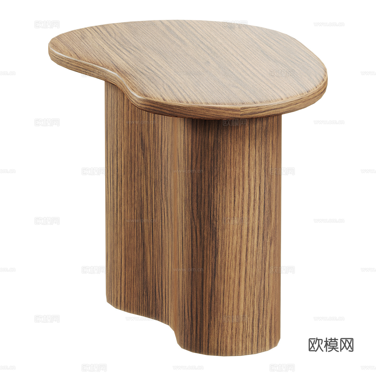 新中式侘寂 Phlu Sanded Oak 边几3d模型
