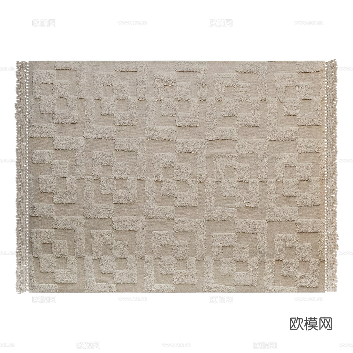 新中式 Evertt Hilo 簇绒地毯3d模型