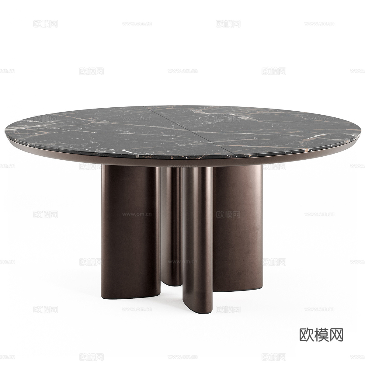 现代轻奢 Poliform Adrien 圆餐桌3d模型