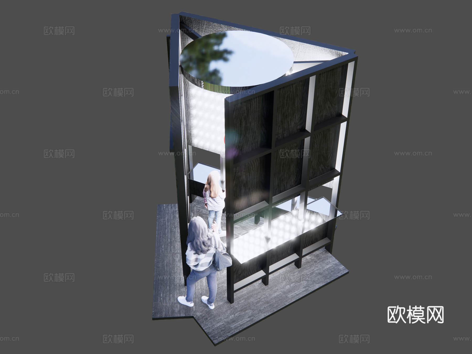 景观建筑 景观艺术装置 介子亭 冥想空间 创意空间 木构建筑su模型