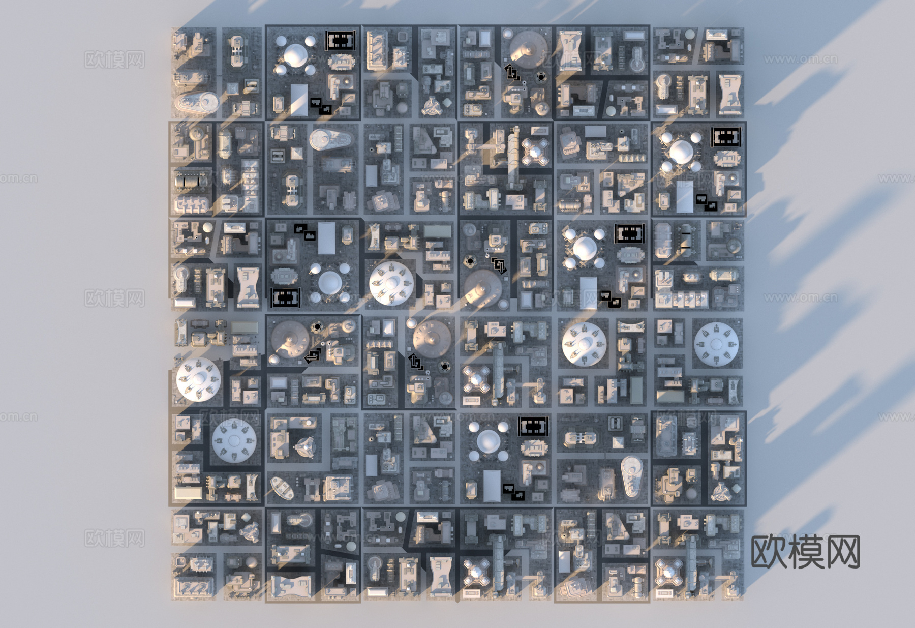 现代科幻未来城市3d模型