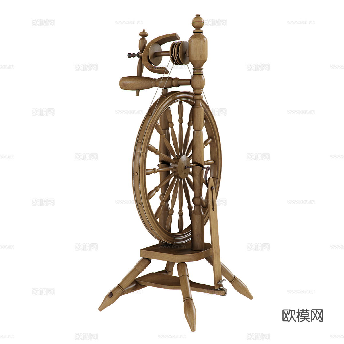 纺车3d模型下载（渲染图3）