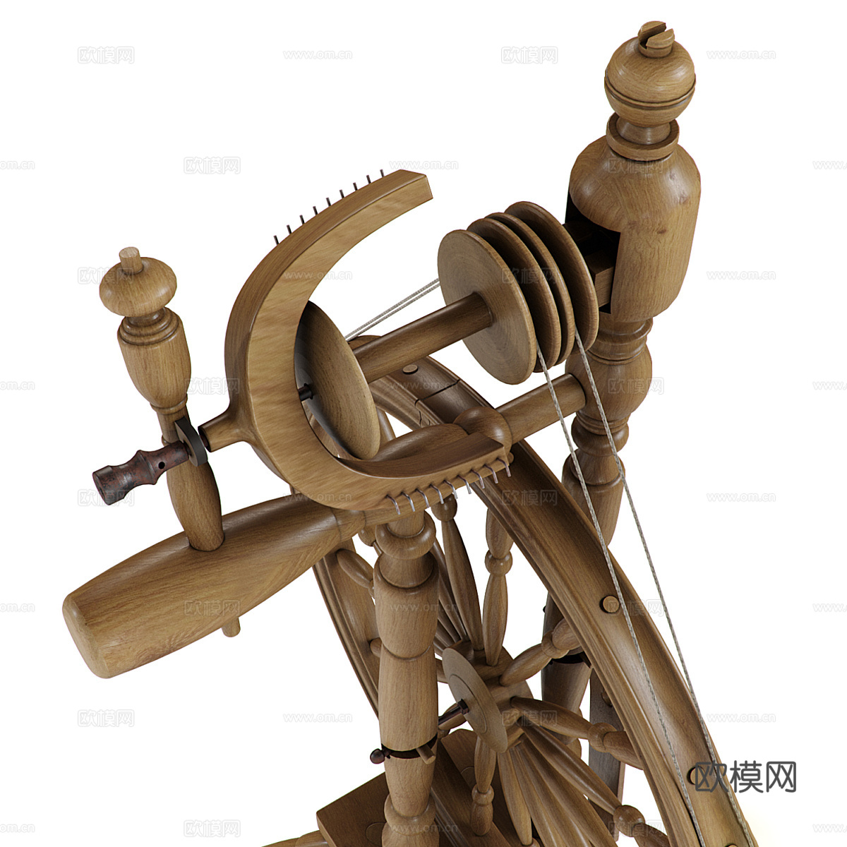 纺车3d模型下载（渲染图4）