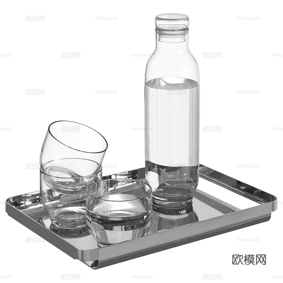 Bolia 托盘套装 水杯 茶具3d模型