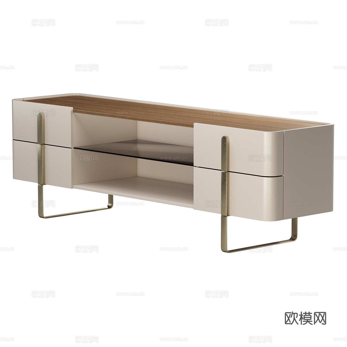 现代轻奢电视柜3d模型