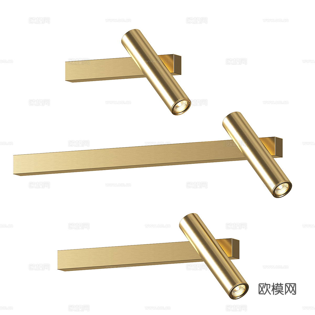 现代极简金属壁灯 阅读灯3d模型