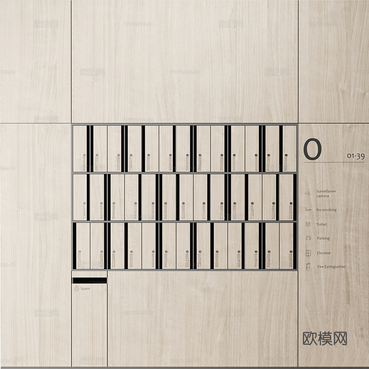 快递柜 文件柜 邮箱3d模型