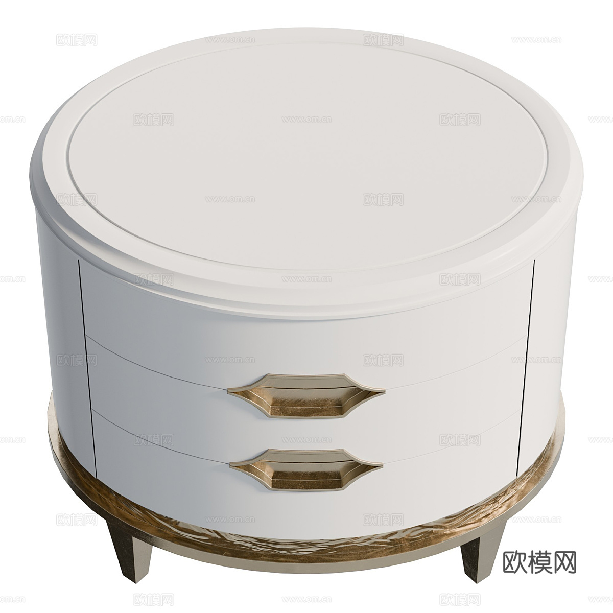 新中式 Caracole Adela 床头柜3d模型