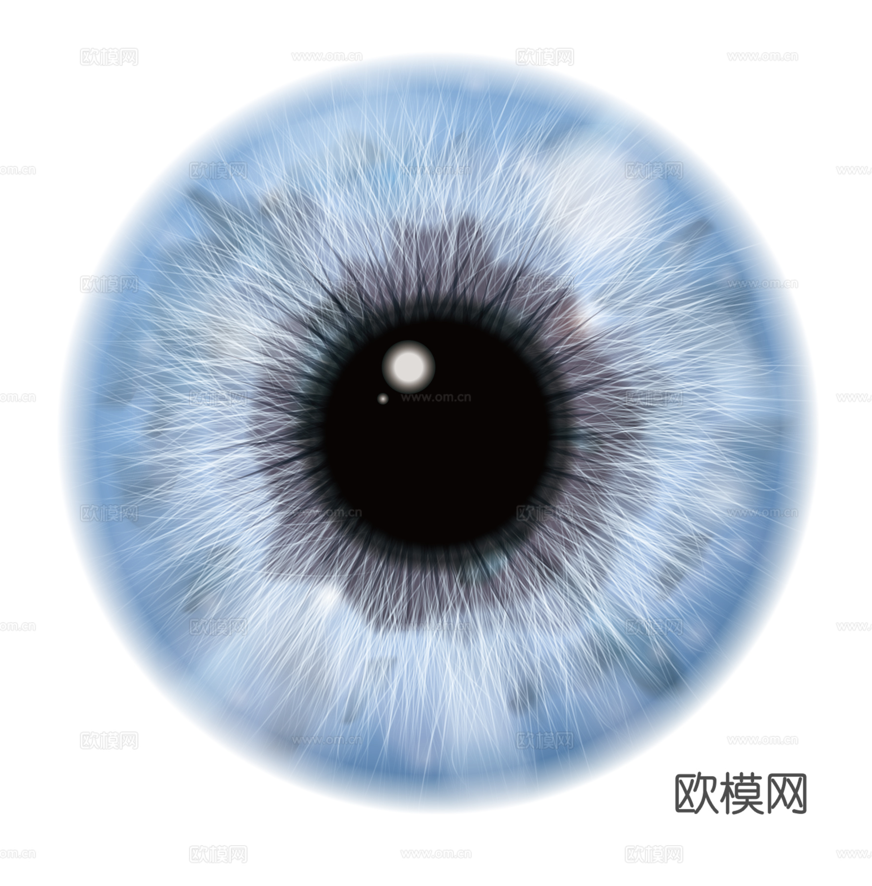 蓝色美瞳 虹膜 瞳孔 眼睛 眼球 眼珠下载