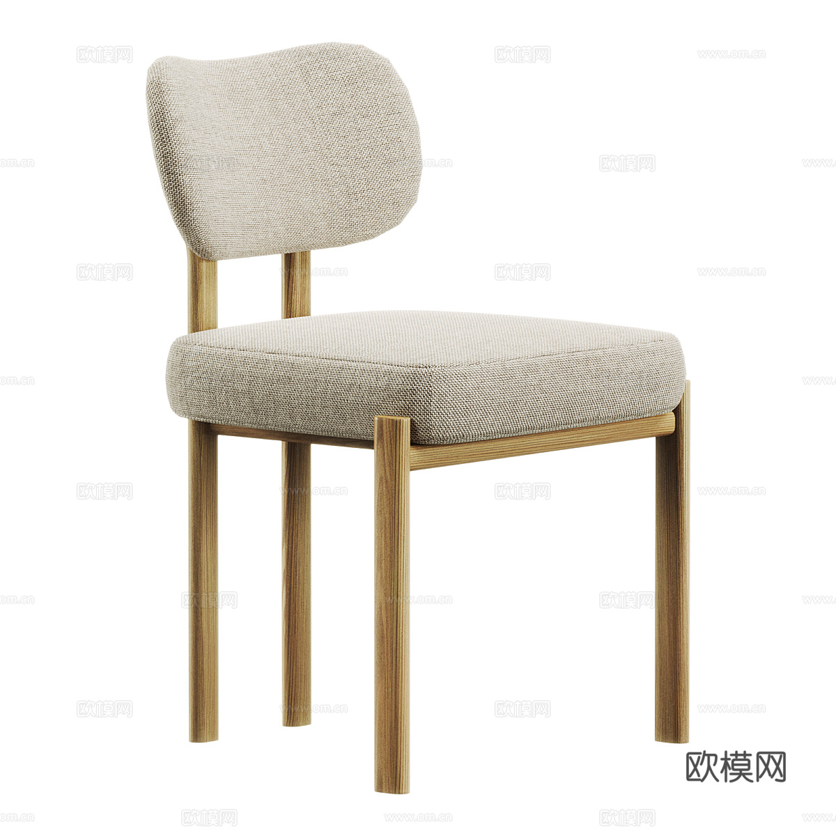 新中式 Adrien 餐椅3d模型