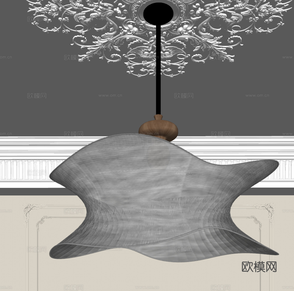 中古风吊灯 装饰吊灯 环形吊灯 餐厅吊灯 异形吊灯 艺术吊灯su模型