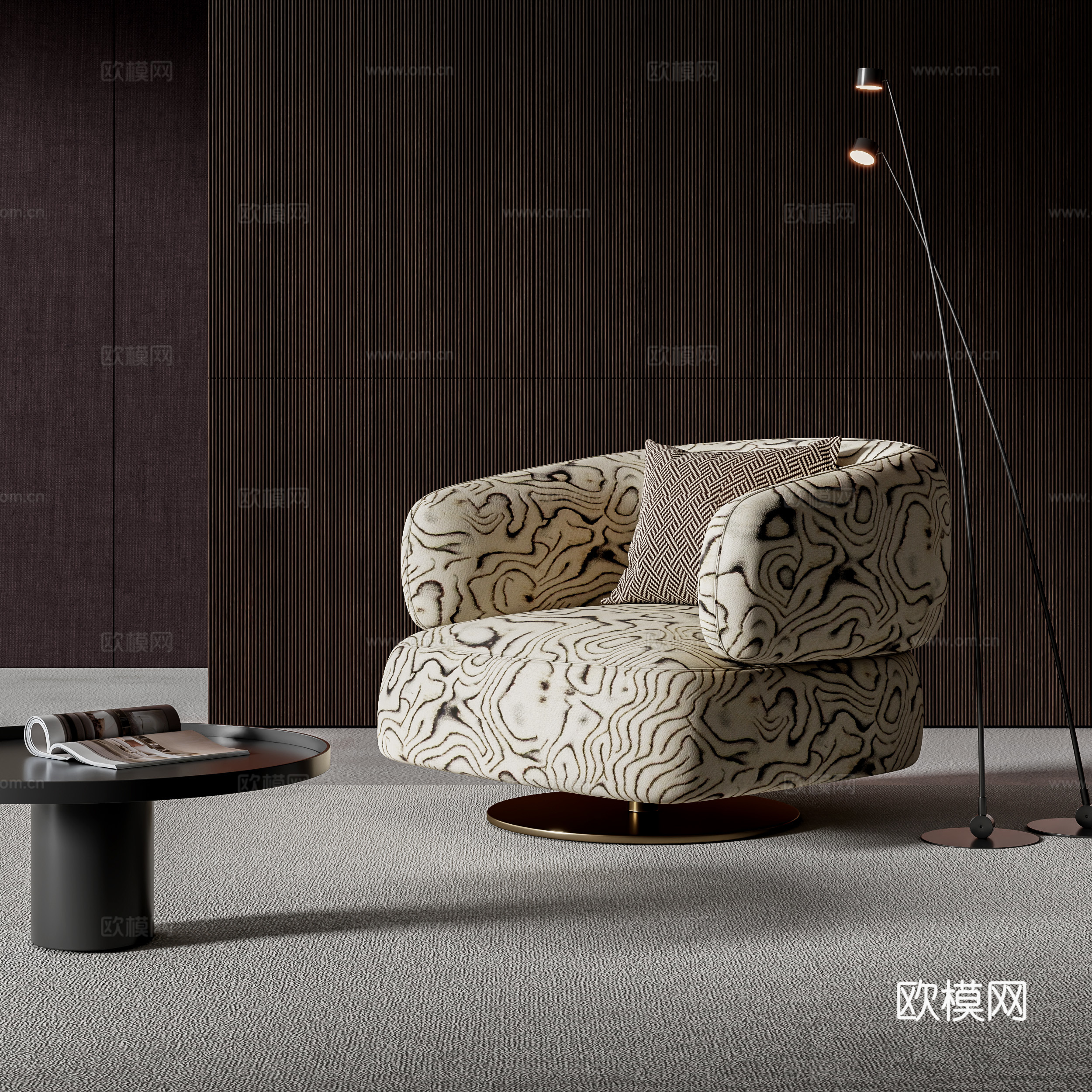 现代休闲椅su模型