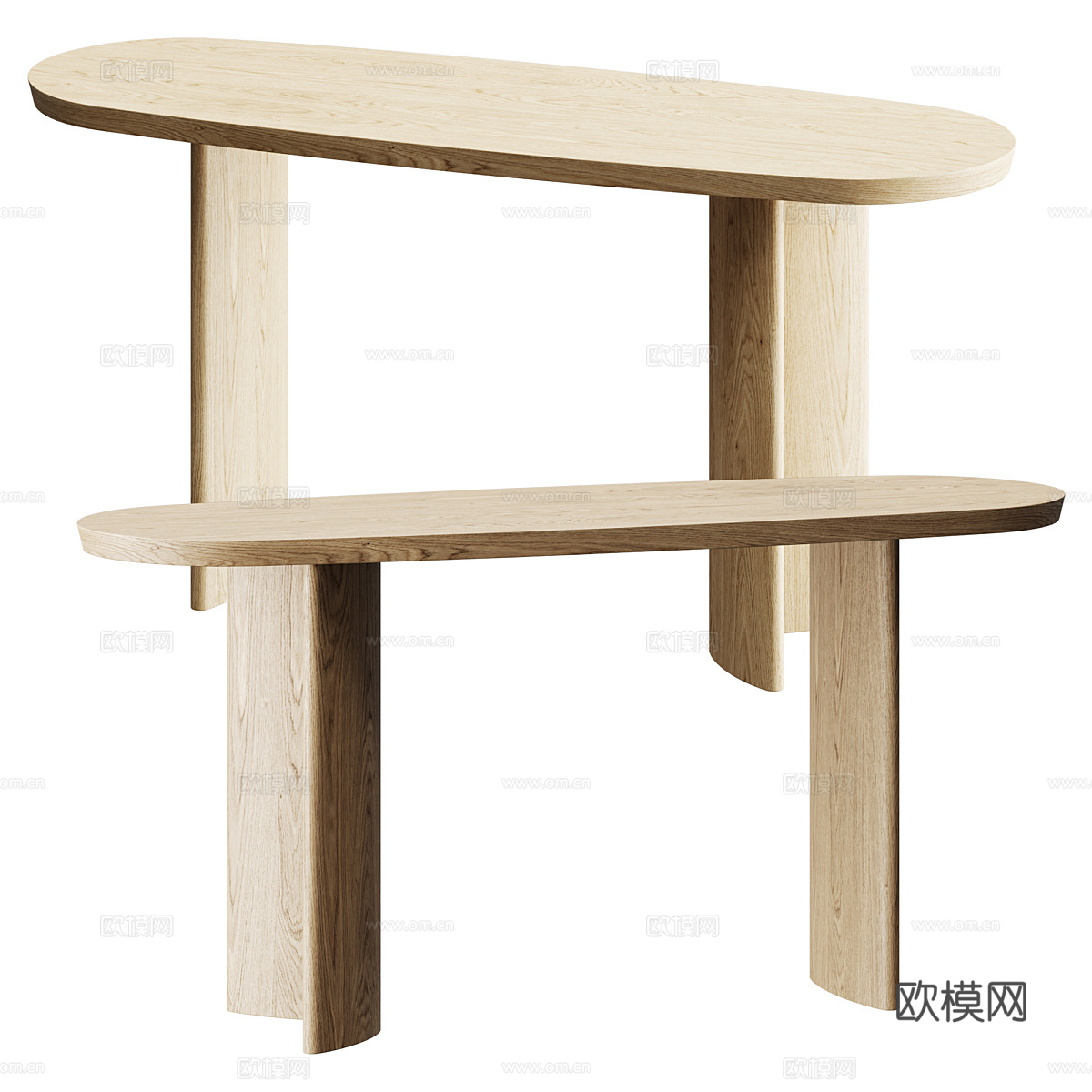 新中式 Lindner Veneer 端景台 玄关桌3d模型