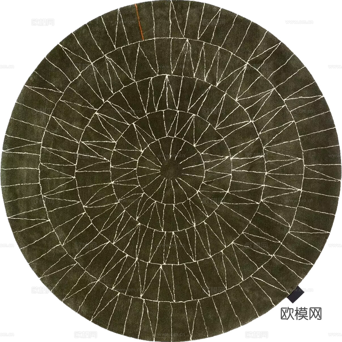 现代风 墨绿色圆形地毯