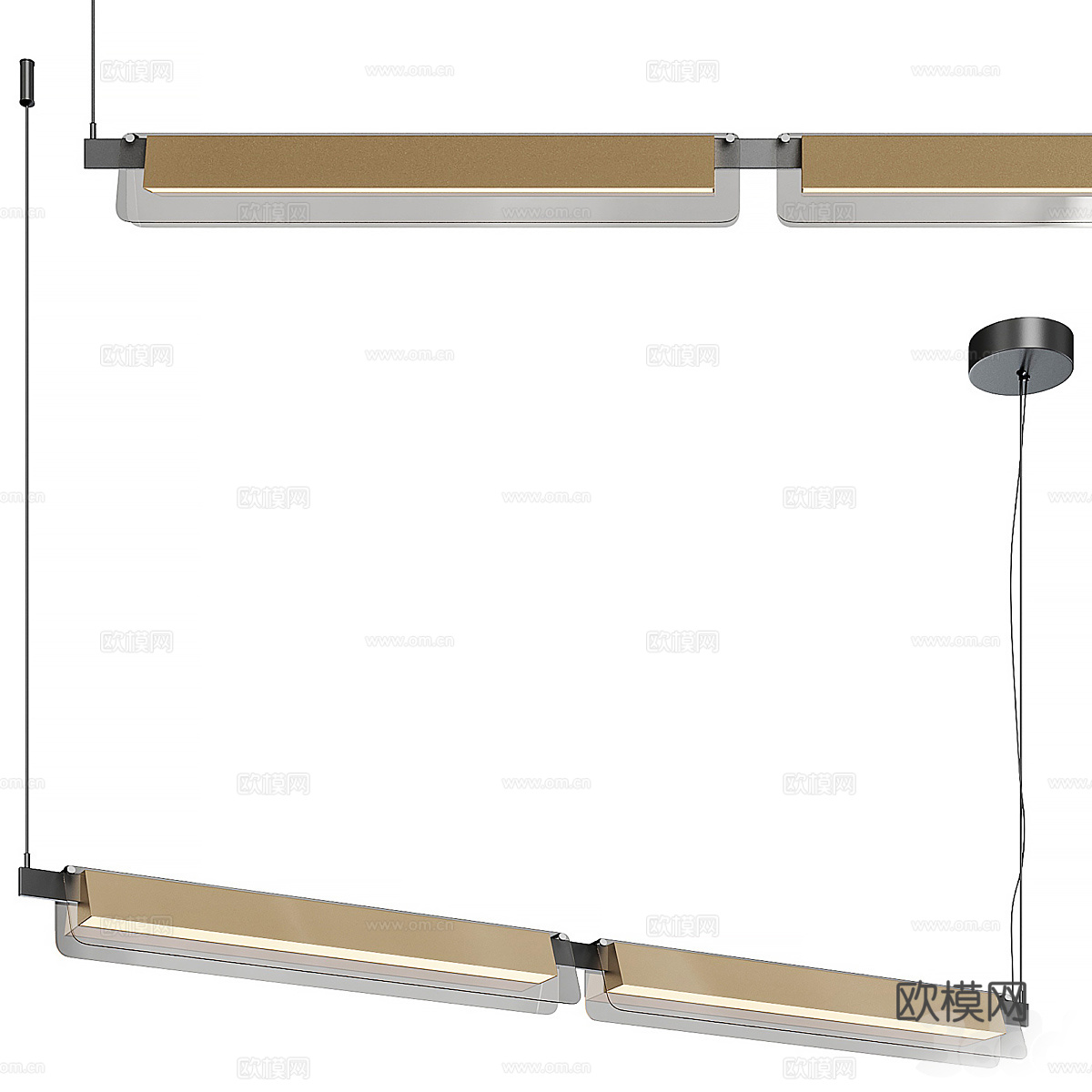 现代意式轻奢装饰吊灯3d模型