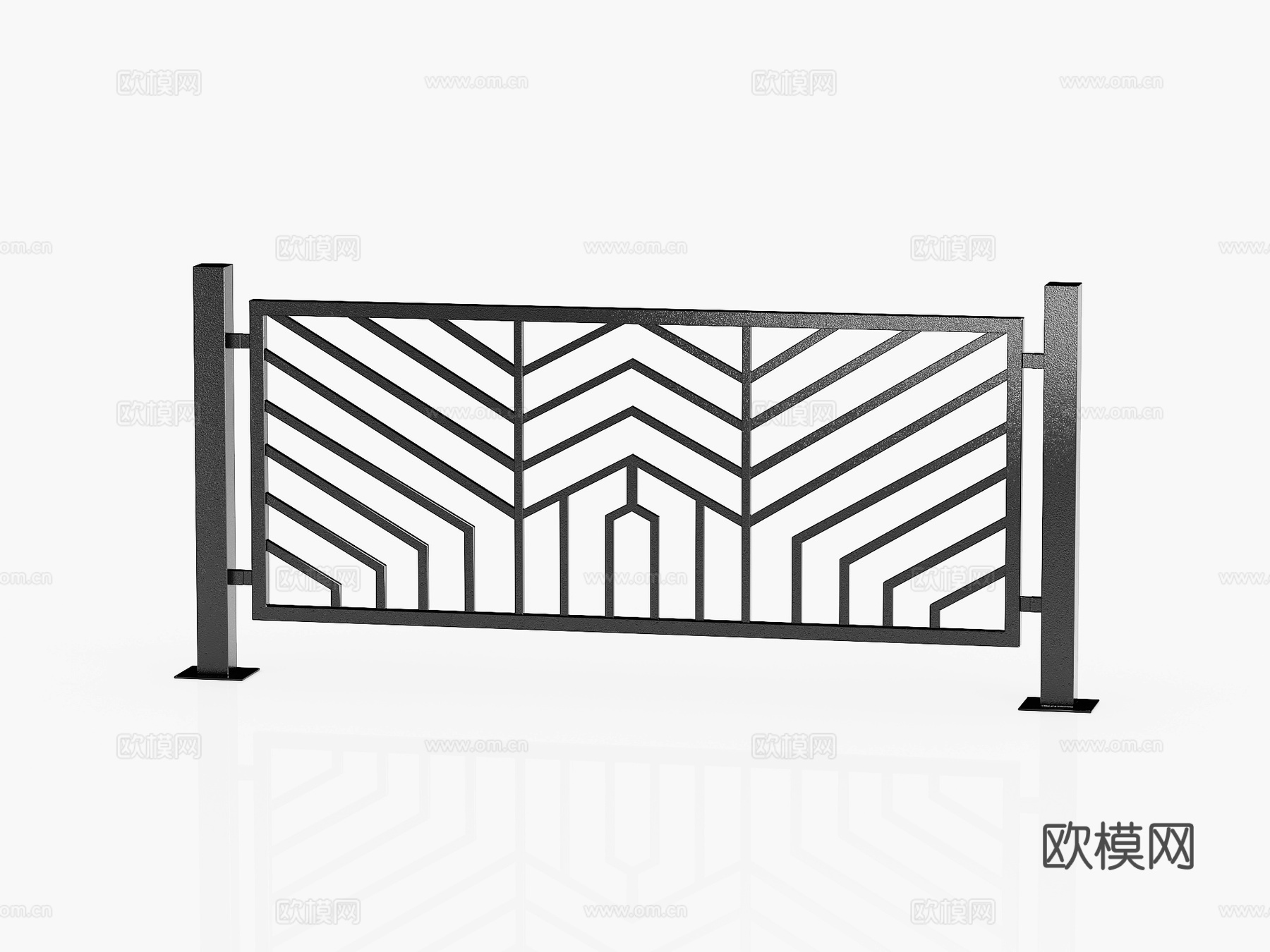 现代隔离栏 护栏免费3d模型