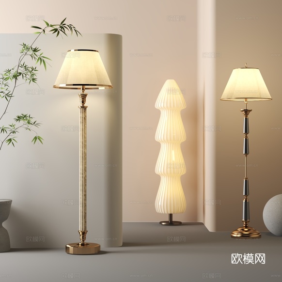 现代落地灯3d模型下载