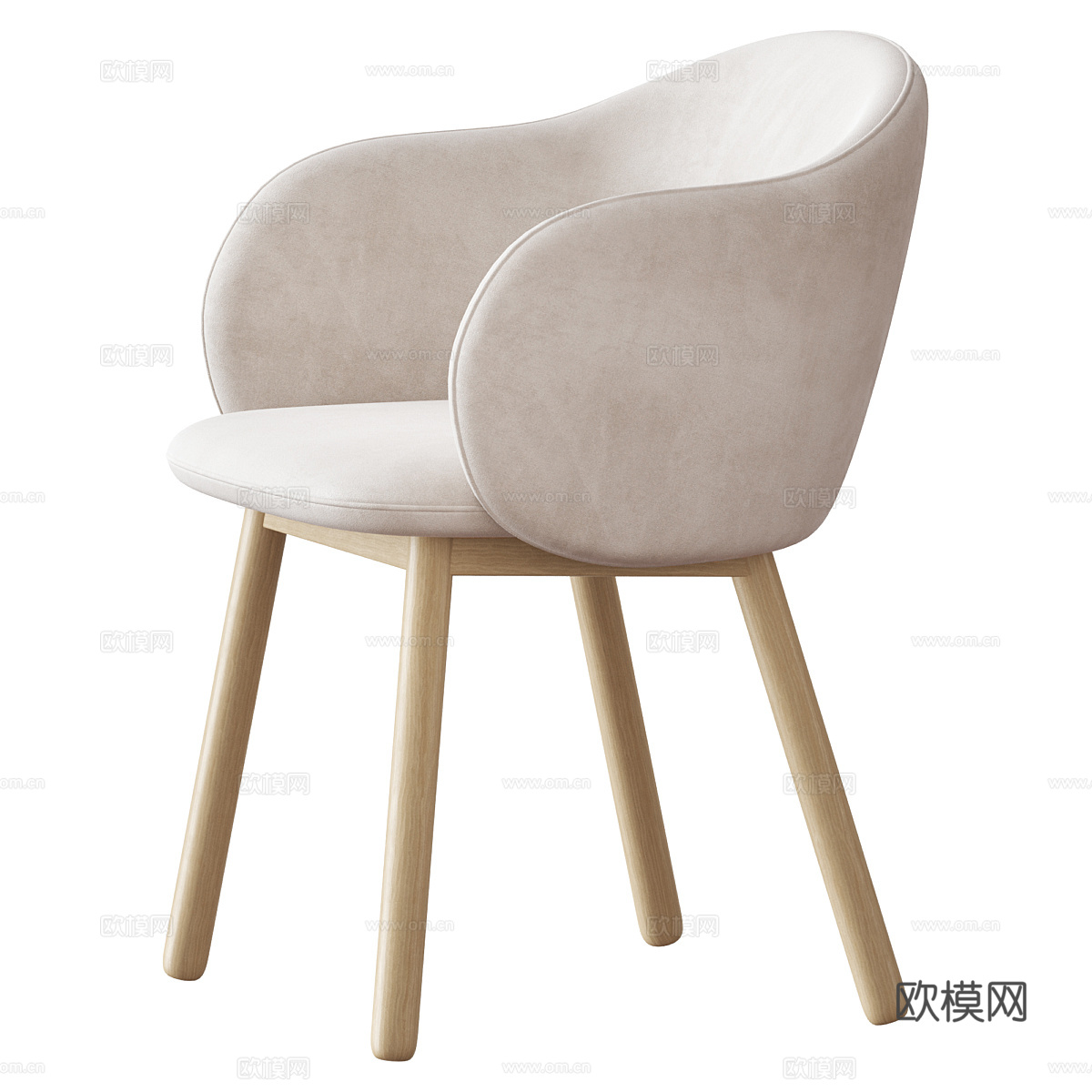 现代奶油风 Lover Artu 椅子3d模型