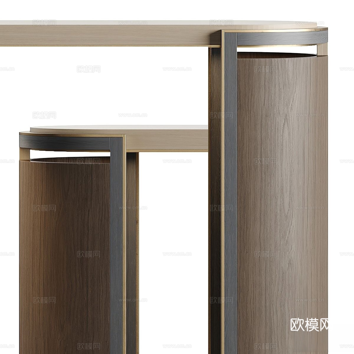 现代端景台3d模型