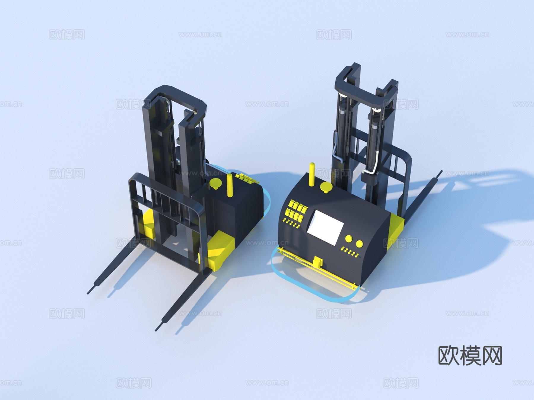 叉车 托盘搬运车 托盘车3d模型