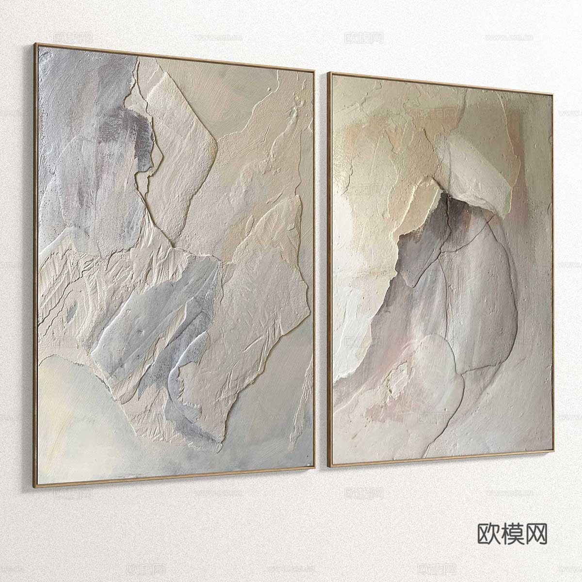 新中式装饰画 挂画3d模型