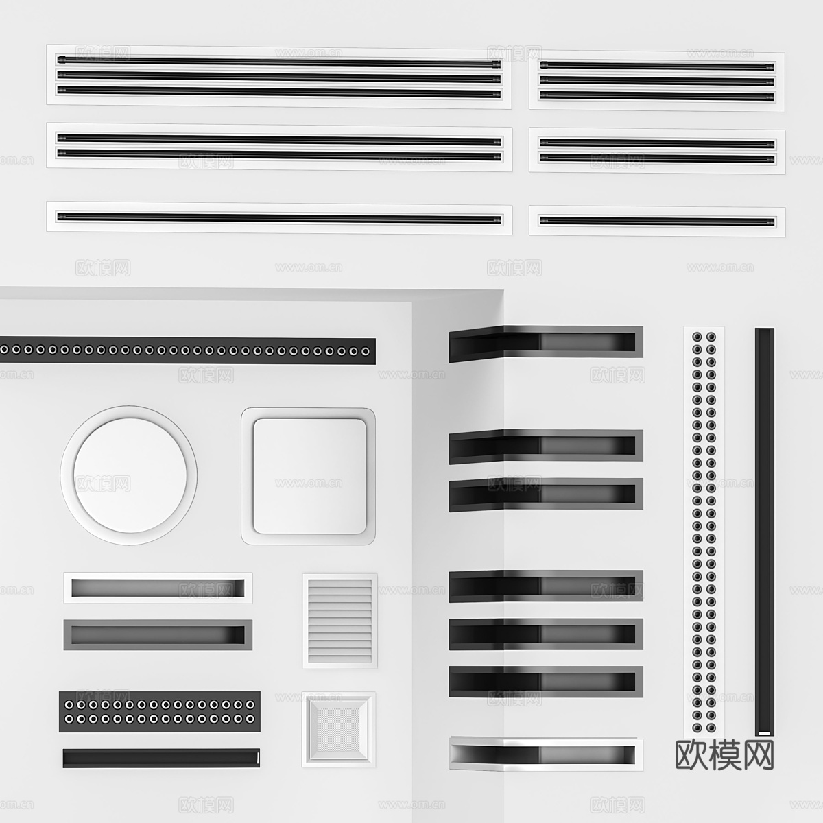 通风格栅3d模型