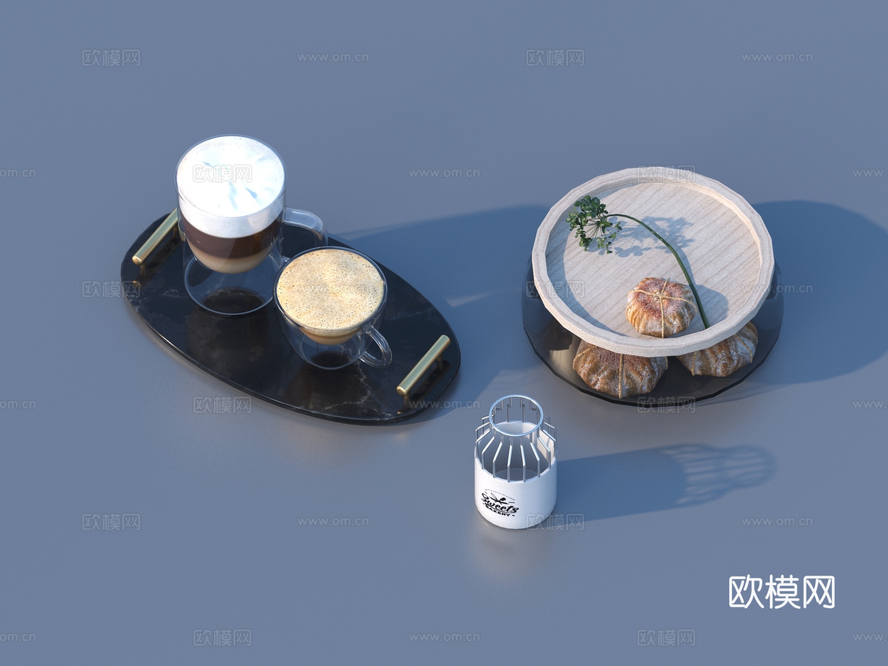 食物 杯子 厨房用品3d模型