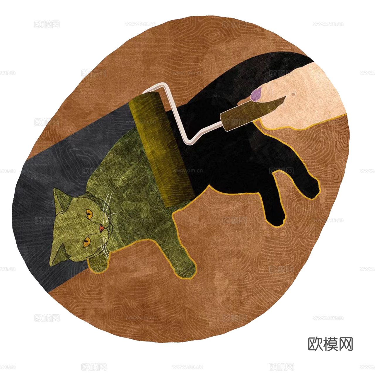 小众艺术地毯猫咪地毯下载