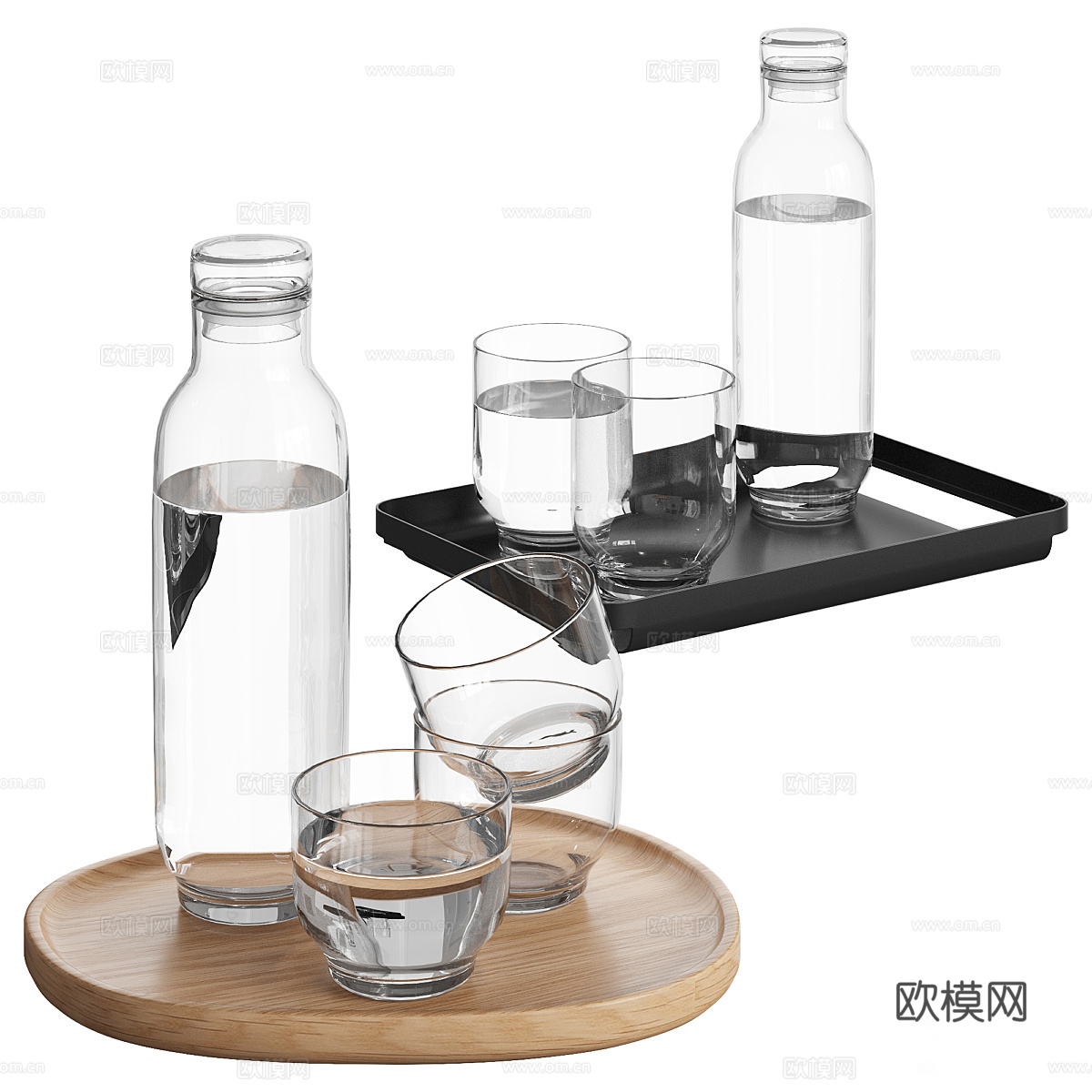 Bolia 托盘套装 水杯 茶具3d模型