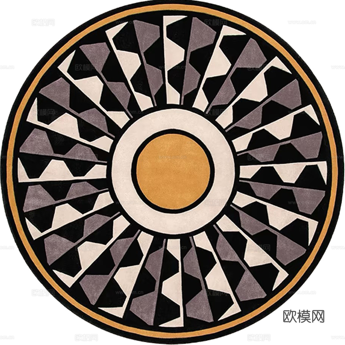 圆形艺术地毯 色彩地毯