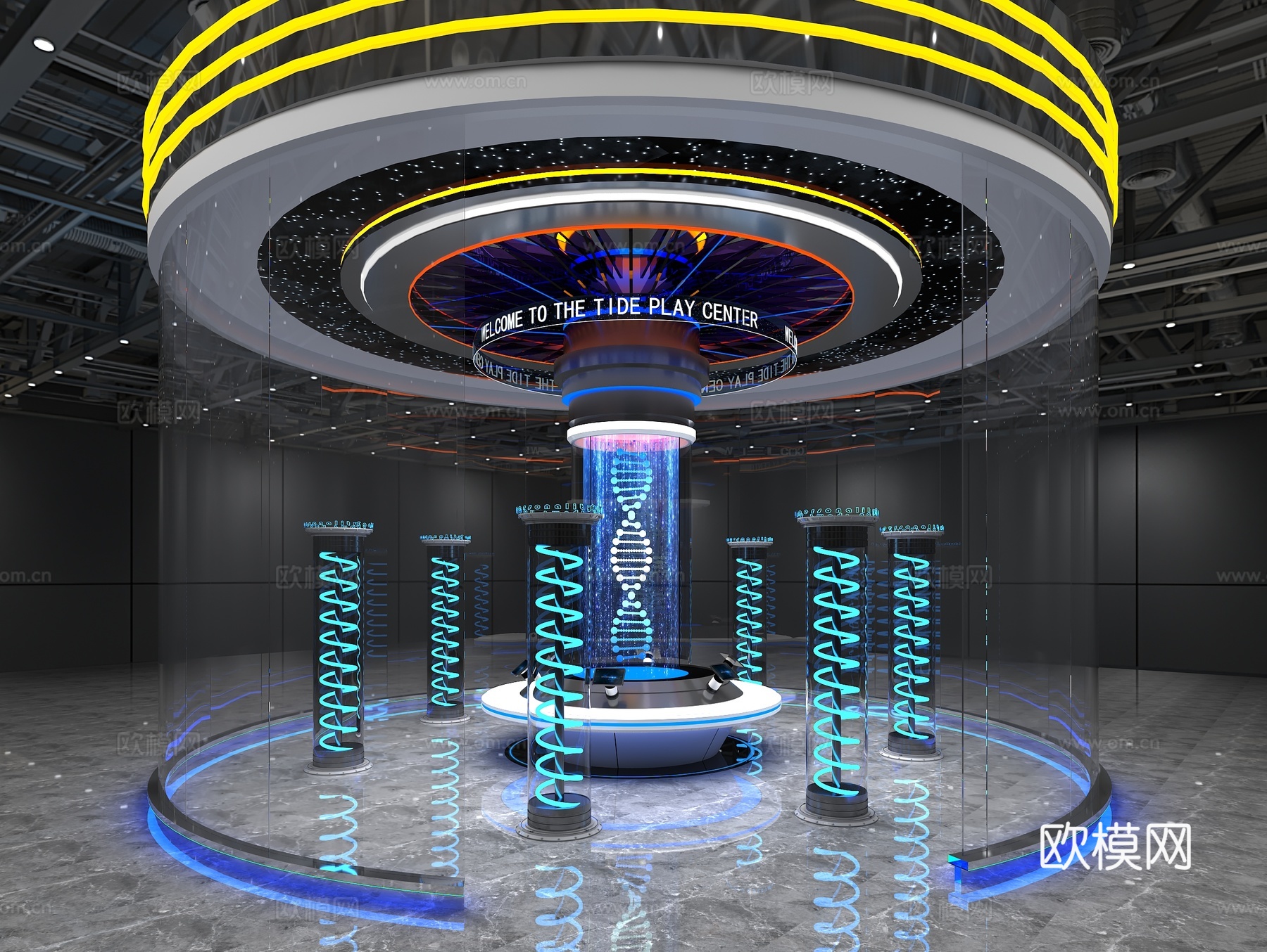 现代科技展览3d模型