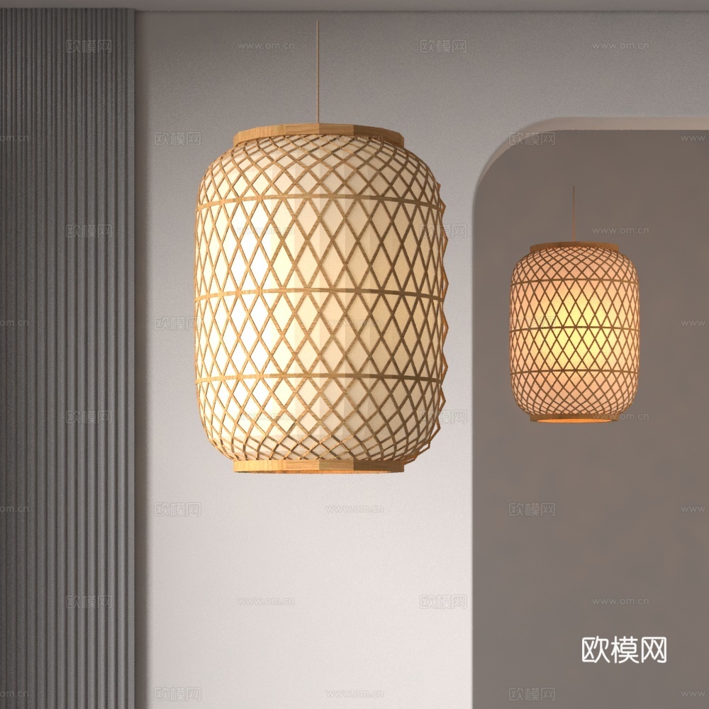 现代灯笼3d模型